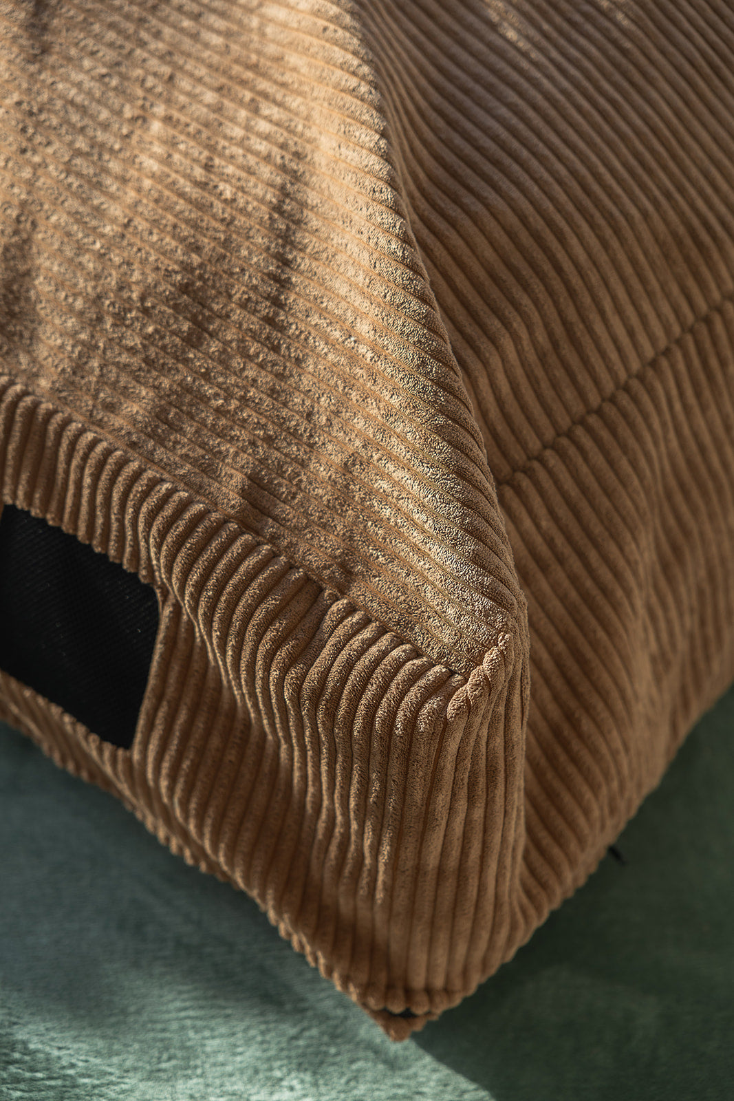 The Play & Rest Corduroy Crash Pillow Mat XL in Cloud Puff / L in Bear Hug Brown