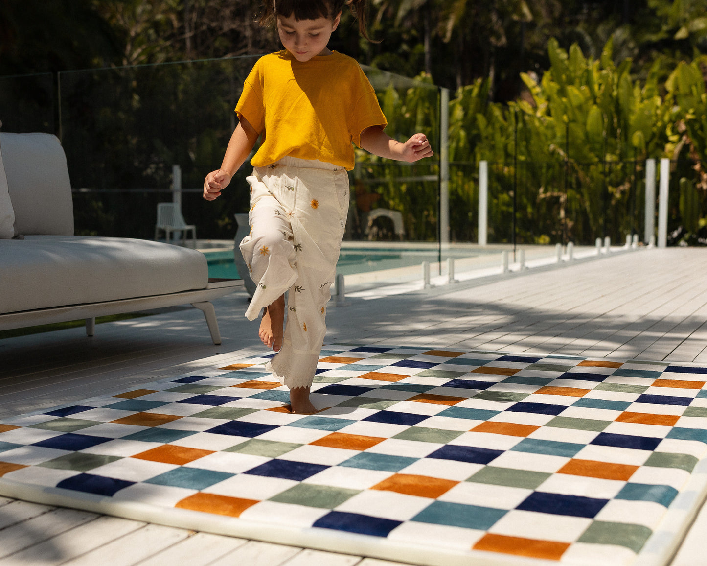 Soft muscle mat and foam baby floor mat – Australian-designed check pattern